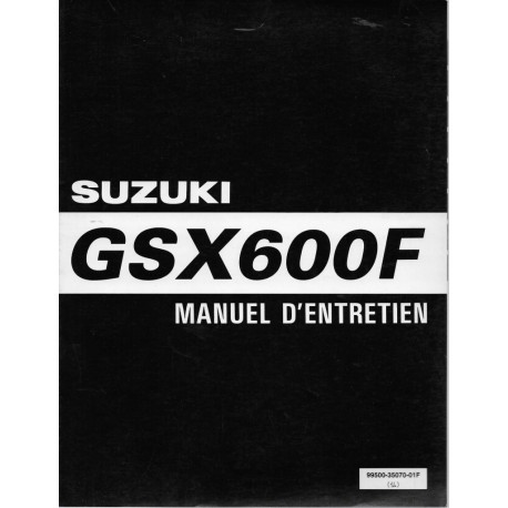 Manuel atelier SUZUKI GSX 600 FW 1998   (12 / 1997) 