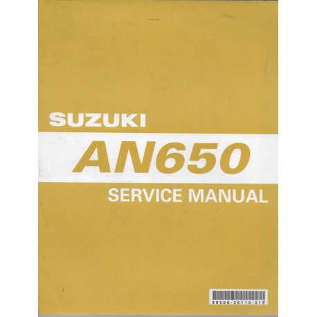 Manuel atelier SUZUKI AN 650  (07 / 2002) 