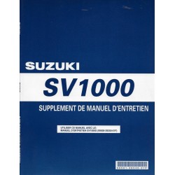 Manuel atelier SUZUKI SV1000  K3  (02 / 2003) en français