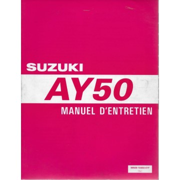 Manuel atelier SUZUKI AY 50 V / 50 WV de 1997  (04 / 1997) 