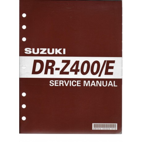 Manuel atelier SUZUKI DR-Z 400 Y DR -Z 400 EY de 2000