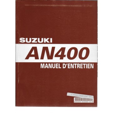 Manuel atelier SUZUKI AN 400 K3 de 2003  (12 / 2002) 