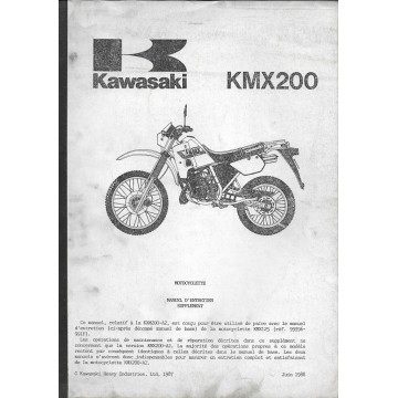 Manuel atelier (supplément) KAWASAKI KMX 200 (1988)