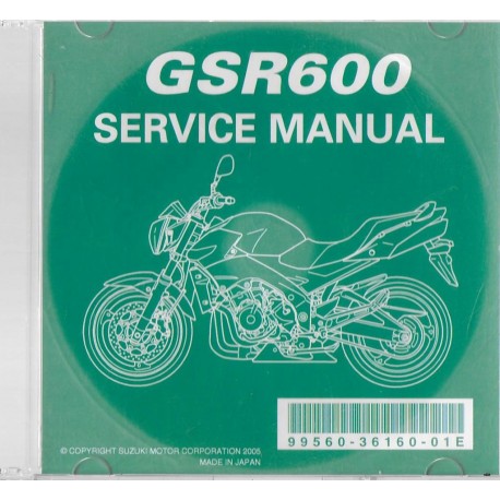 CD manuel atelier SUZUKI GSR 600 K6 de 2006