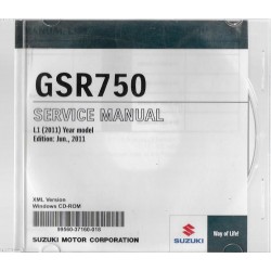 CD manuel atelier SUZUKI GSR 750 L1 de 2011