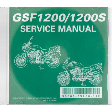 CD manuel atelier SUZUKI GSF 1200 / 1200 S de 2006