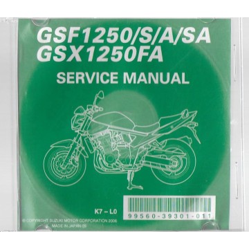 CD manuel atelier SUZUKI GSF / GSX 1250 de 2007 à 2010