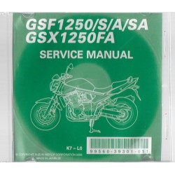 CD manuel atelier SUZUKI GSF / GSX 1250 de 2007 à 2010