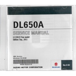 CD manuel atelier SUZUKI DL 650 L2 de 2012