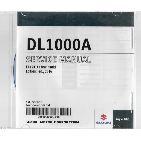 CD manuel atelier SUZUKI DL 1000 A  L4 de 2014