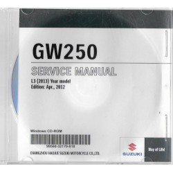 CD manuel atelier SUZUKI GW 250  L3 de 2013