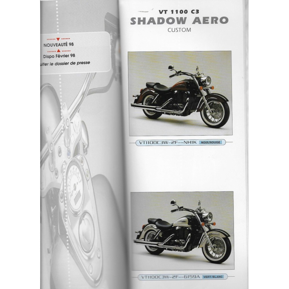 Guide achat motos / scooters HONDA 1998
