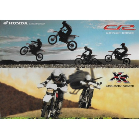 Catalogue Gamme CR et XR HONDA de 1999