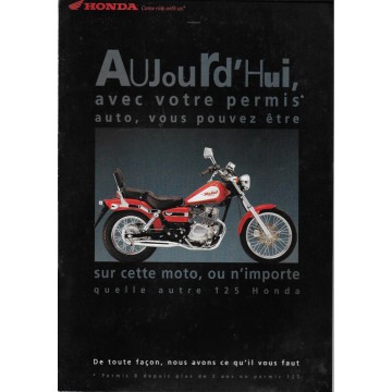 Catalogue Gamme HONDA 125 cc de 1998