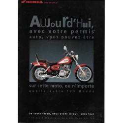 Catalogue Gamme HONDA 125 cc de 1998