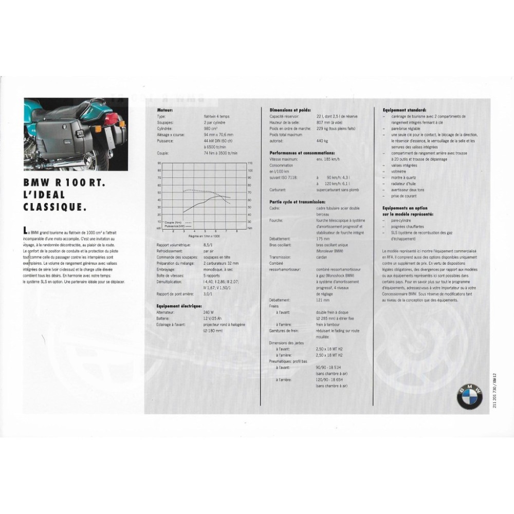 Prospectus BMW R 100 RT