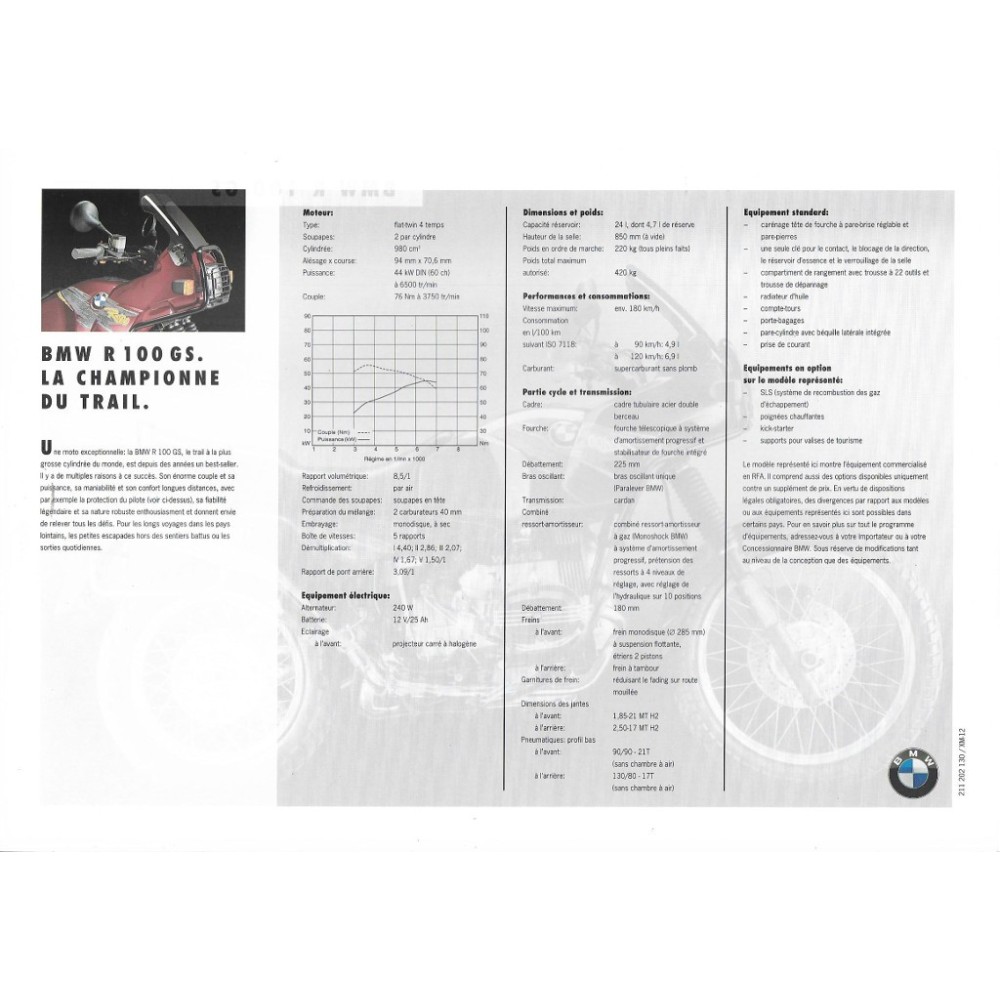 Prospectus BMW R 100 GS