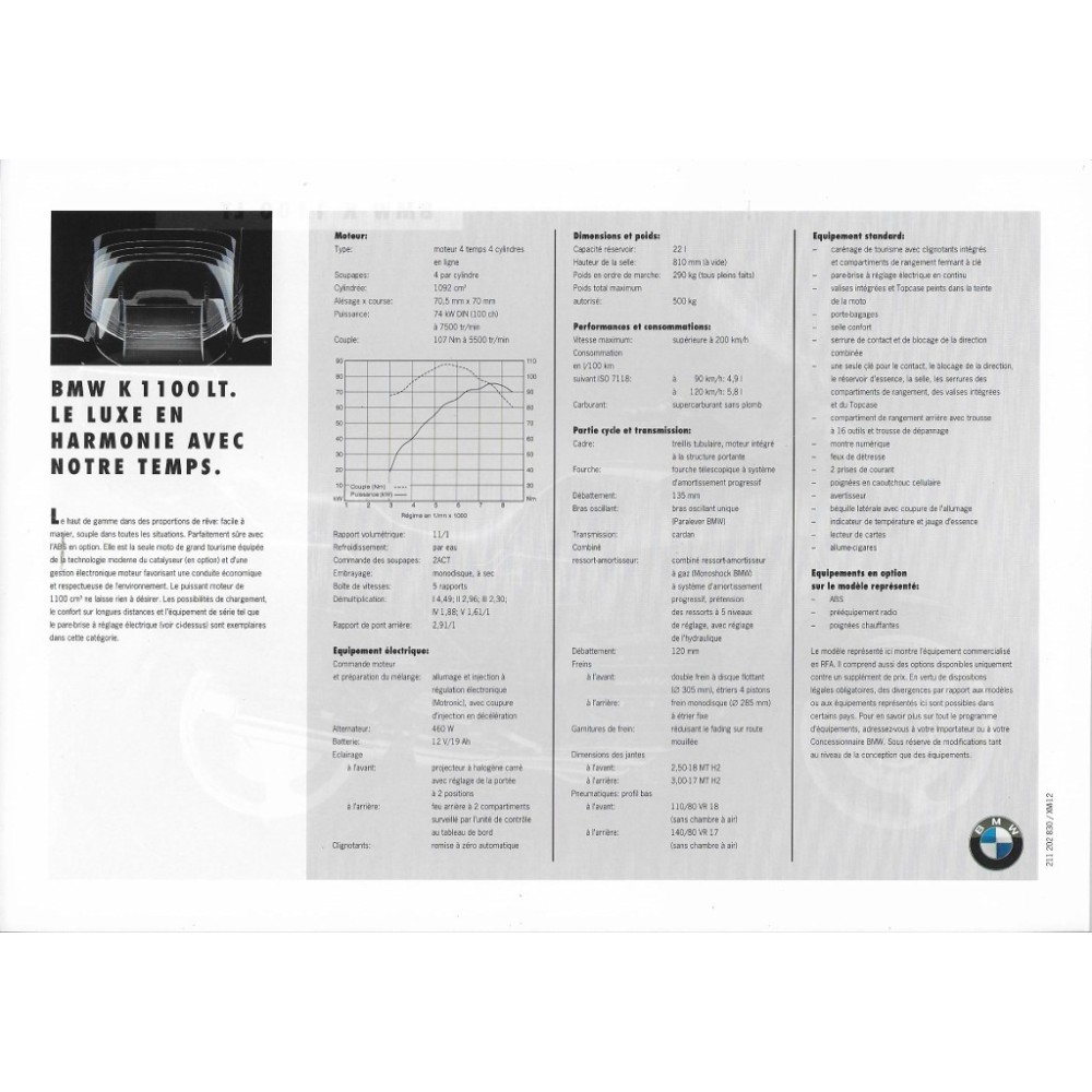 Prospectus BMW K  1100 LT