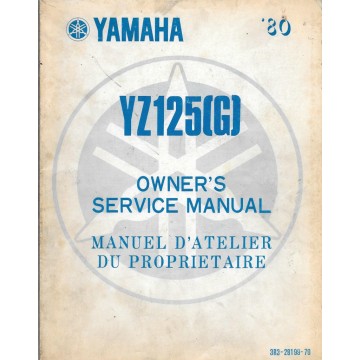 Manuel atelier YAMAHA  YZ 125 G 1980