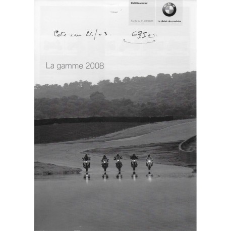Prospectus Gamme et tarifs  BMW  2008