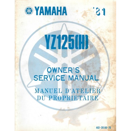 Manuel atelier YAMAHA  YZ 125 H 1981