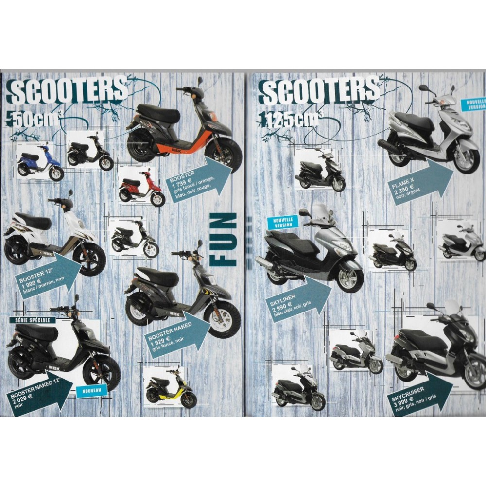 Tarifs  MBK 50cc et 125cc janvier 2007