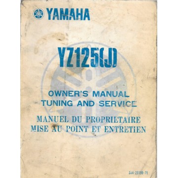 Manuel atelier YAMAHA  YZ 125 J 1982