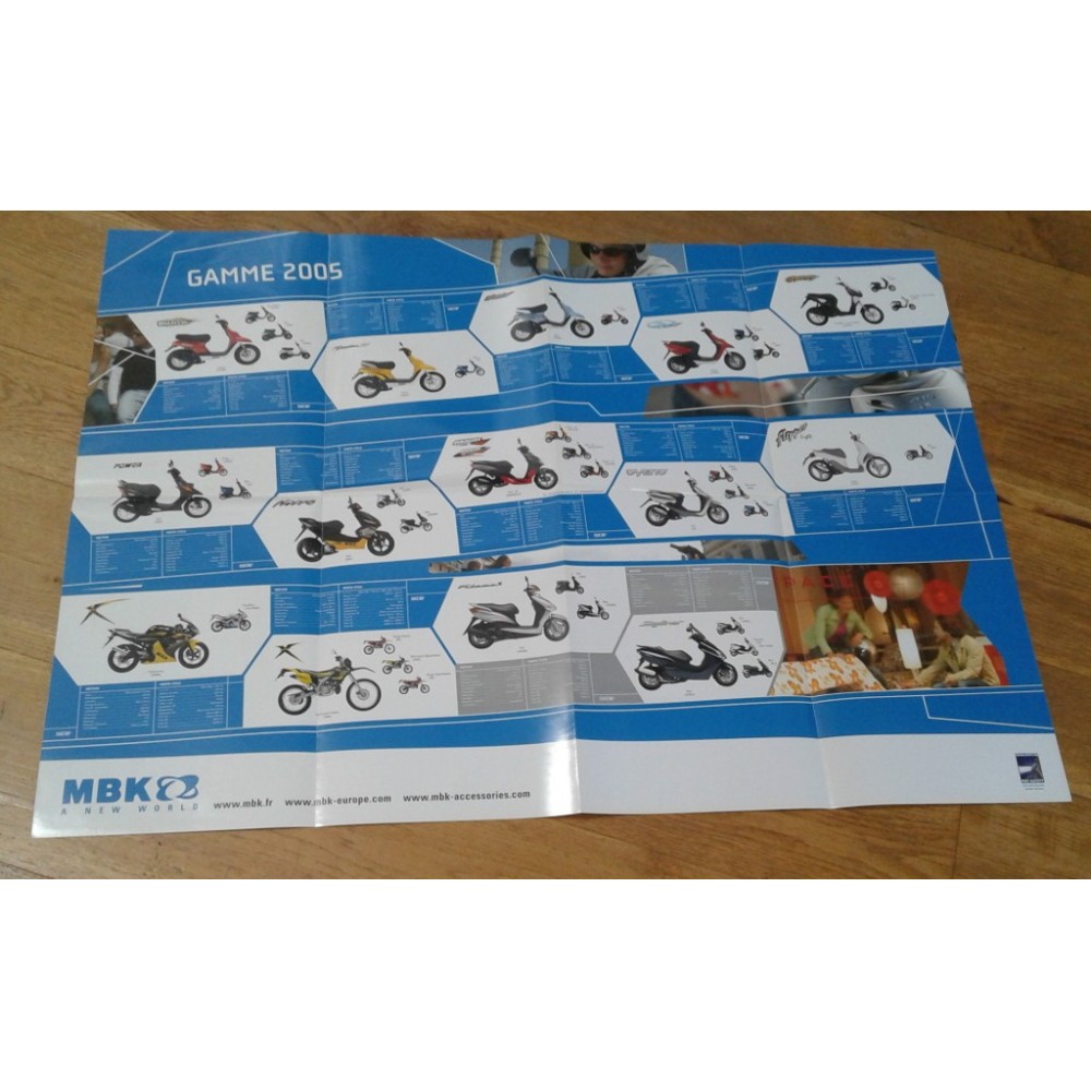 Gamme scooters MBK 50cc et 125cc de 2005