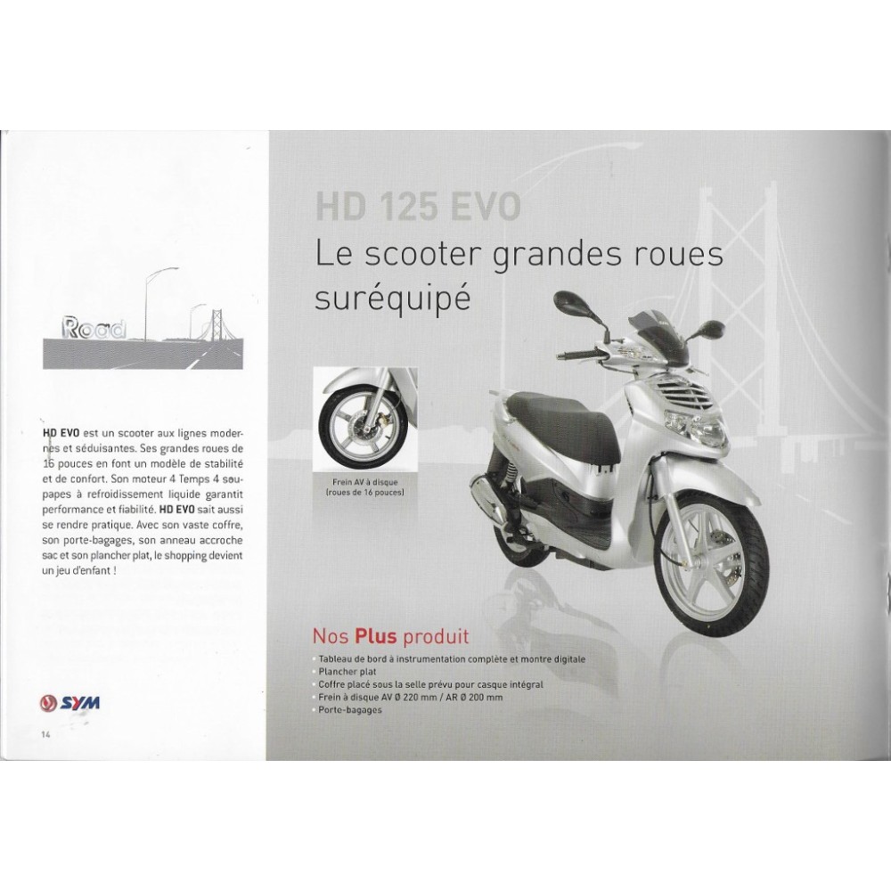 Catalogue SYM gamme motos et quads de 2008