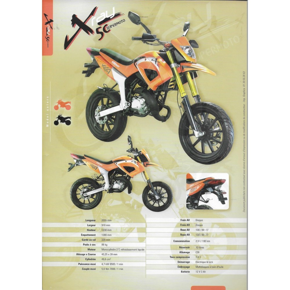 Prospectus KEEWAY 50cc Enduro et Supermoto