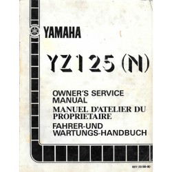 Manuel atelier YAMAHA  YZ 125 N 1985