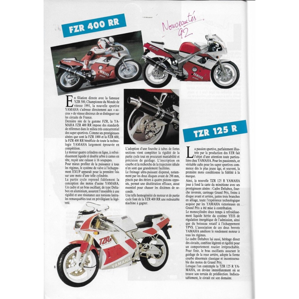 Magazine YAMAHA 1992