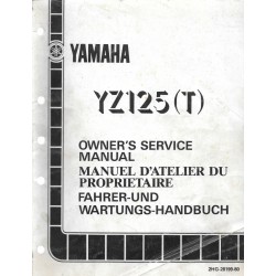 Manuel atelier YAMAHA  YZ 125 T 1987