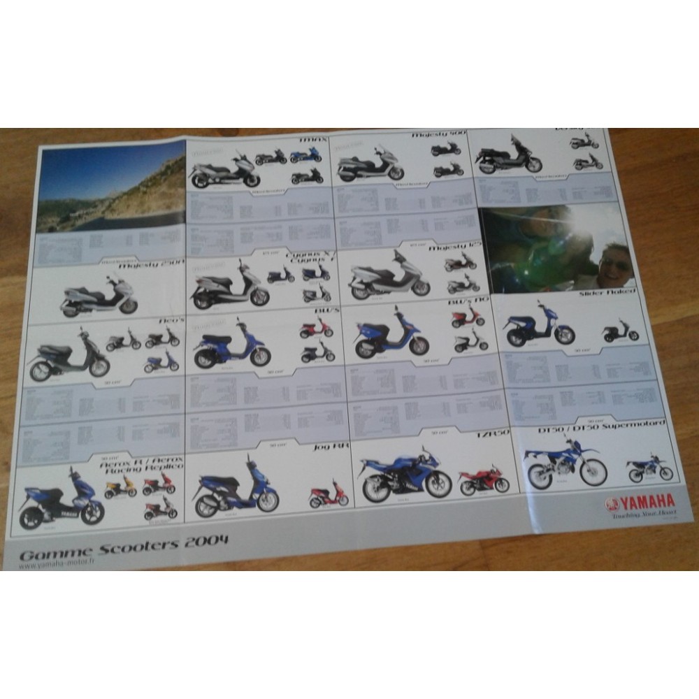 Prospectus gamme scooters YAMAHA 2004
