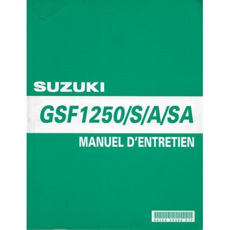 Manuel atelier SUZUKI GSF 1250 S / A / SA K7 de 2007