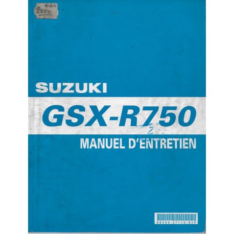 Manuel atelier SUZUKI GSX-R 750 Y de 2000  (05 / 2000) 