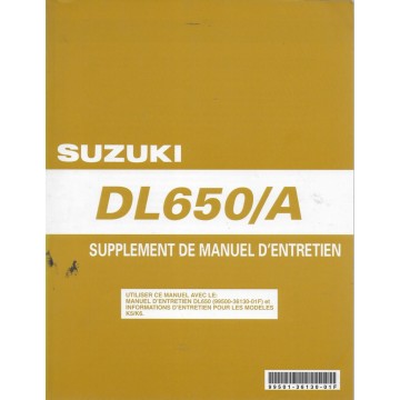 Manuel atelier additif SUZUKI DL 650 K7 (03 / 2006) 