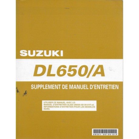 Manuel atelier additif SUZUKI DL 650 K7 (03 / 2006) 