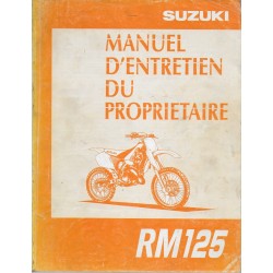 Manuel atelier SUZUKI RM 125 V 1997  (07 / 1996) 