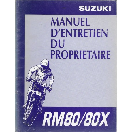 SUZUKI RM 80 / 80 X  modèle 1997  (07 / 1996)