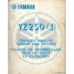 Manuel atelier YAMAHA  YZ 250 J 1981