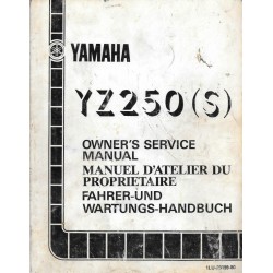 Manuel atelier YAMAHA YZ 250 (S) 1986  type 1LU