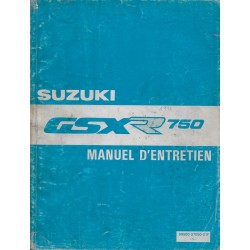 Manuel atelier SUZUKI GSX-R 750 J de 1988 (02 / 88) 