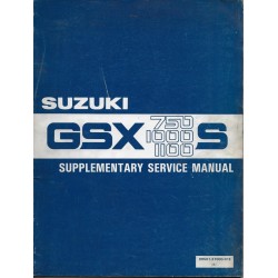 Manuel atelier additif SUZUKI GSX 750 / 1000 / 1100 de 1982