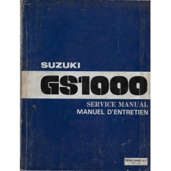 Manuel atelier  SUZUKI GS 1000  / GS 1000 E (09 / 1981) 