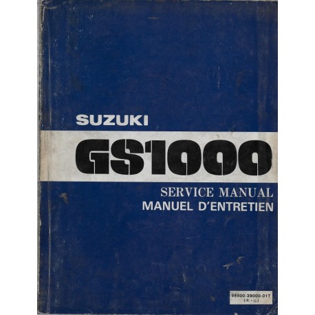 Manuel atelier  SUZUKI GS 1000  / GS 1000 E (09 / 1981) 
