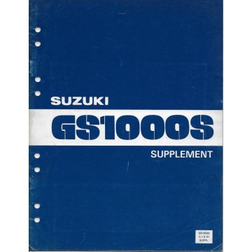 Manuel atelier additif SUZUKI GS 1000 S  (03 / 1979) 