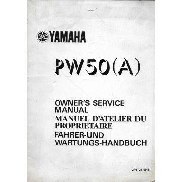 Manuel atelier YAMAHA PW 50 (A) 1990 Type 3PT