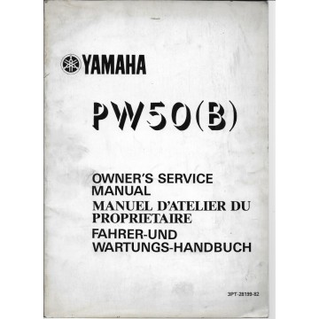 Manuel atelier YAMAHA PW 50 () 1991 Type 3PT