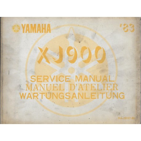 YAMAHA XJ 900 de 1983 type 31A (manuel atelier 12 / 1982)